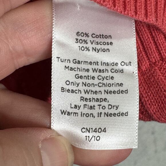 Talbots Sweater Womens Large Button Front Ribbed Cardigan Pockets Lightweight - Picture 4 of 9